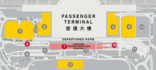 Hong Kong airport terminal map