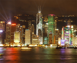 Hong Kong - Victoria Harbour by night - Picture ® Joe825