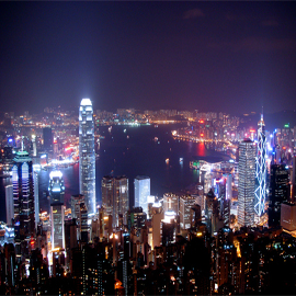 Hong Kong by night